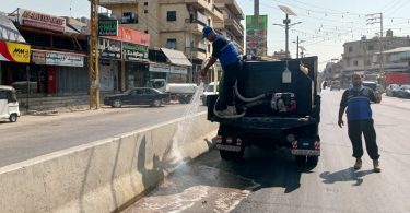 غسل طرقات مدخل ببنين… بداية لمشهد أجمل